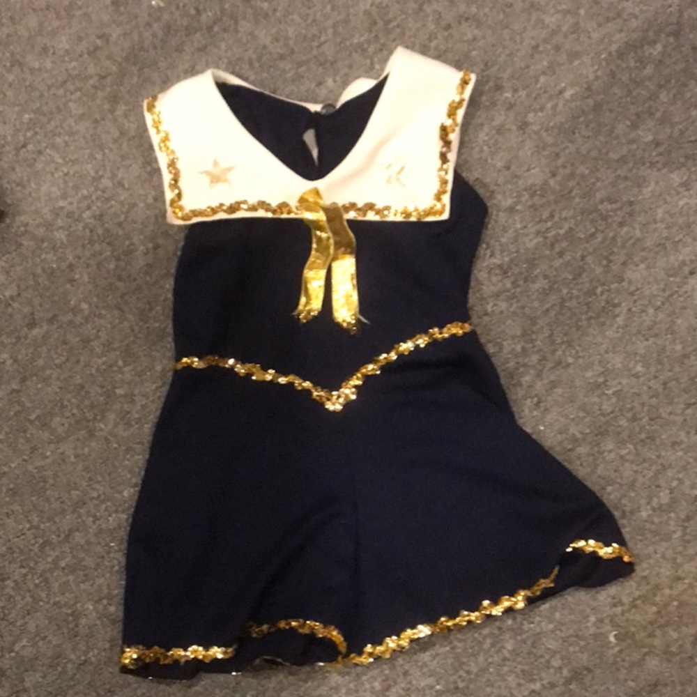 One piece sailor suit shorts. Handmade costume.